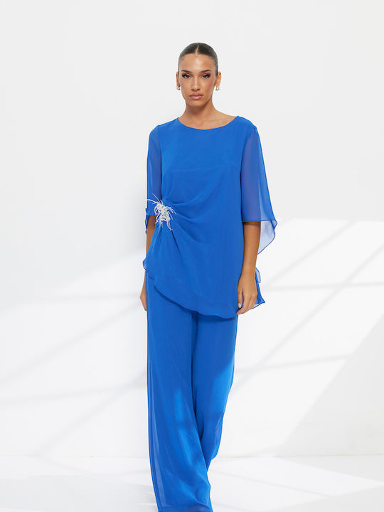 Women's Asymmetric Set with Trousers