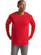 Fruit of the Loom Iconic 150 Fruit Loom Men's Promotional T-Shirt Long Sleeve Red
