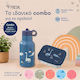 Kids Water Bottle Thermos Dinosaur Silicone with Straw Coffee 350ml