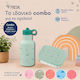 Kids Water Bottle Thermos Silicone with Straw Coffee 350ml