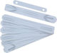 Lands 20 Pieces Plastic Self-Adhesive White Office Paper Clamp