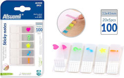 Selbstklebende Lesezeichen Transparent 45x12mm 100 Stück