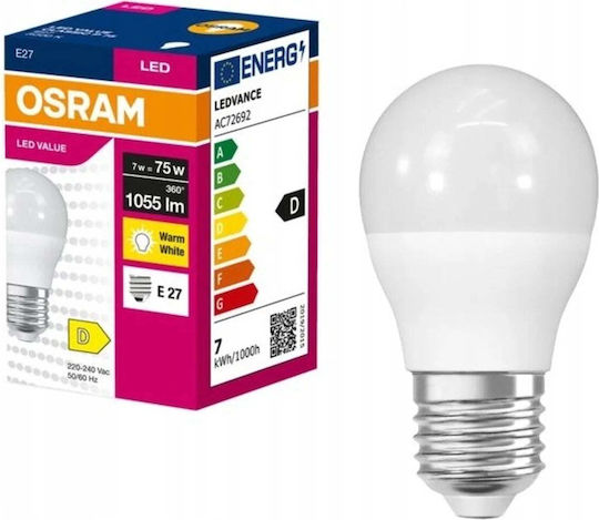 Eko Light Bec LED 7W Pentru Dulie E27 Alb Cald 1055 Lumen