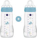 Mam Set Plastic Baby Bottles Anti-colic with Si...