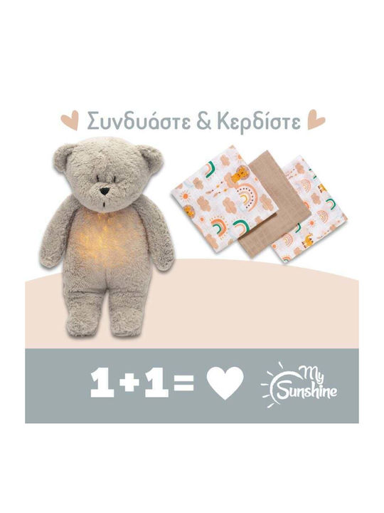 Offer Sleep Aid Moonie 2.0 Grey & Cotton Muslin Babyono 3 Pieces