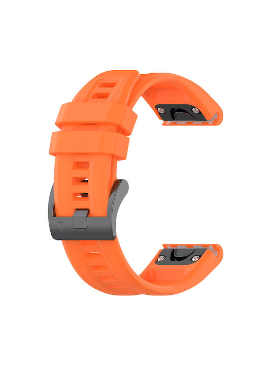 Soft Silicone Garmin Fenix 3 5x 6x 7x 8 51mm Epix Pro 51mm Descent Mk1 Mk2 Mk3i 51mm D2 Charlie Delta Px/mach 1 Pro 51mm Instinct 2x Orange