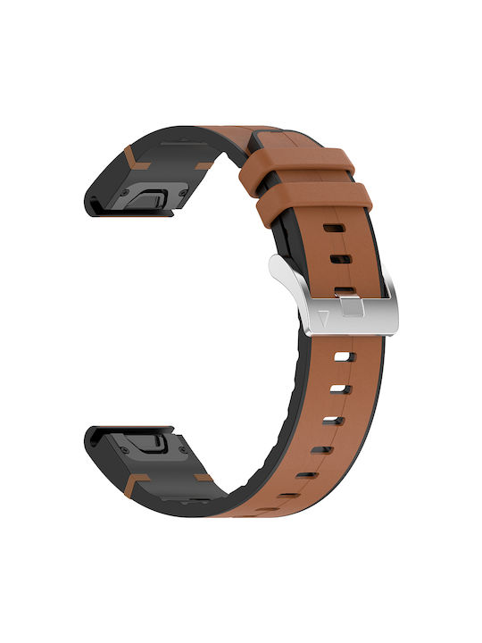 Silver Strap Buckle Garmin Fenix 5s 6s 7s 8 43mm Epix Gen 2 42mm Descent Mk2s/mk3 43mm D2 Delta S Mach 1 Pro 43mm Instinct 2s Brown
