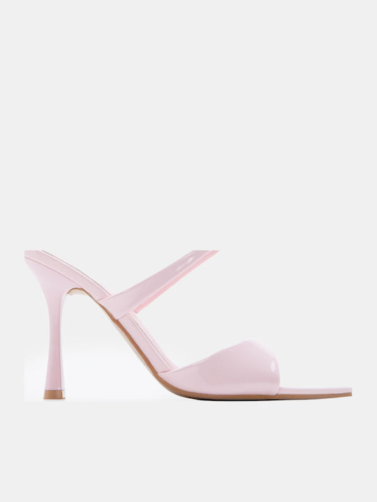 Luigi Mules With High Heel In Pink Colour