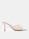 Damen Pantoletten mit Hoch Absatz in Beige Farbe