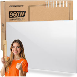 Berdsen Панел за инфрачервено отопление за стена 960W Бял 120x80cm Berdsen Панел за инфрачервено отопление за стена 960W Бял 120x80cm