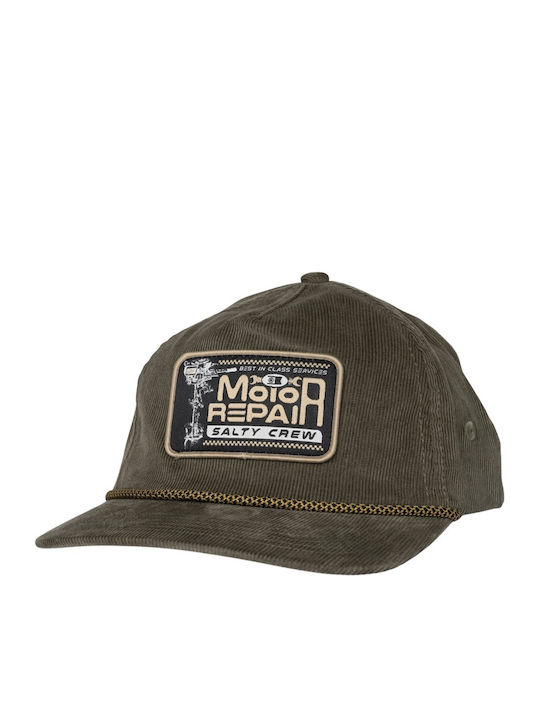 Salty Crew Chop Shop Snapback Cap Dusty Olive