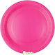 Paper Food Plates Fuchsia 25 Pieces