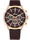 Tommy Hilfiger Kent Ceas Bărbătesc 43mm Cu Baterie Și Curea Din Piele Maro