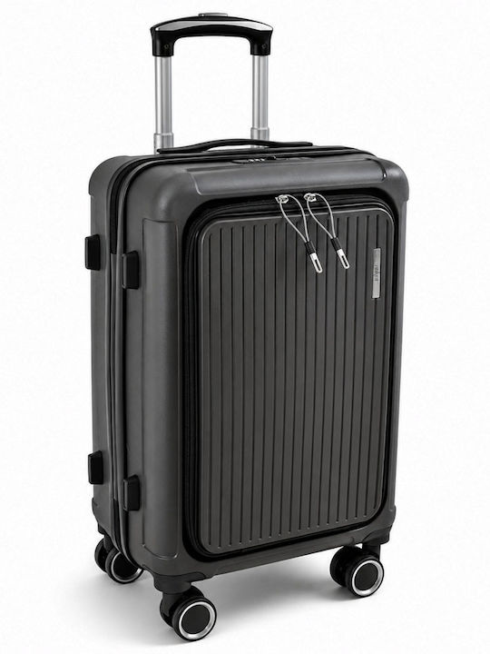 Ankor Cabin Hard Travel Suitcase Anthracite with 4 Wheels Height 55 cm