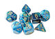 Gemini Green-teal/gold Lab Polyhedral 7-die Set