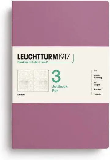 Leuchtturm1917 L Jottbook Бележник A5 Булет с Точки Розов