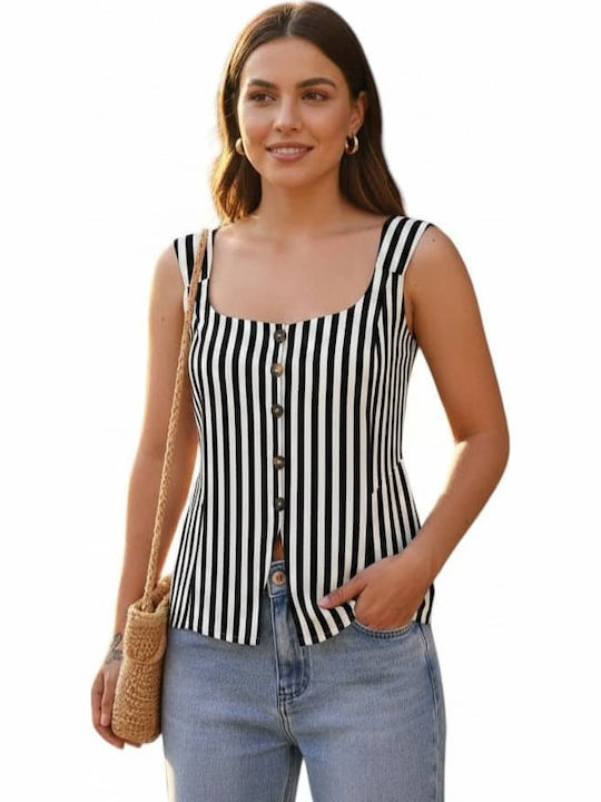 Benissimo Bluse Schwarz-Beige