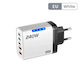 Wireless Charger with 2 USB-A Ports and 3 USB-C Ports 240W Power Delivery White (CDQ-240W)