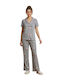 Set De Pijamale Dama De Vară Gri Deschis Ip9184