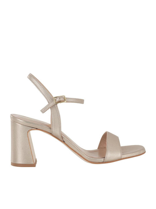 Mourtzi Leather Gold Sandals