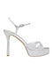 Suede Sandals Silver