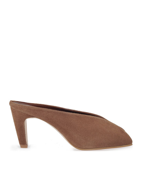 Tsakiris Mallas Suede Mules With High Heel In T...
