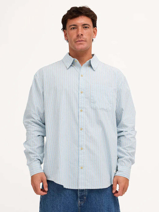 Long Sleeve Denim Shirt in Regular Fit Blue