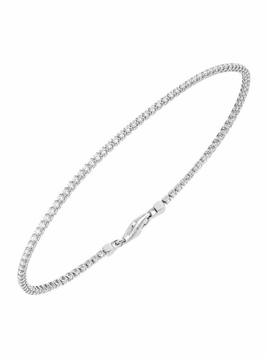 Senzio Belibasakis Women's Riviera Bracelet in 14K White Gold with Zircon