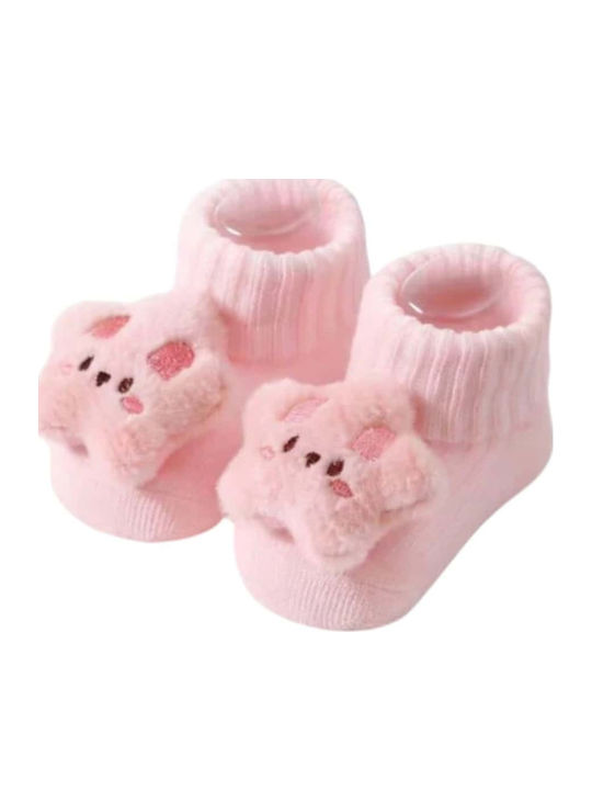 3d Cute Socks Figure Stars Animals Pink