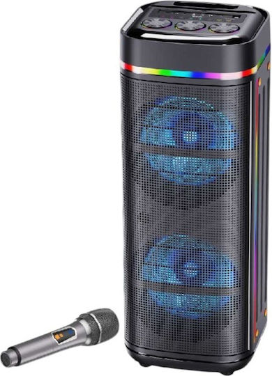 Karaoke Speaker with Wireless Microphone and Lighting Effects BTS-2459 724590 Black
