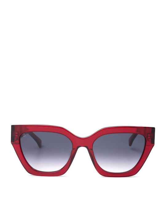 Faos Skyros Woman Sunglasses with Red Horn-Rimm...