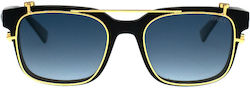 Epoka Black Sunglasses with Horn-Rimmed Frame