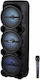 Karaoke Speaker with Wireless Microphone and Lighting Effects 721858 Black
