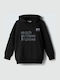 Kids Sweatshirt with Hood and Pockets Black