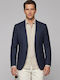 Hutson Winter Men’s Suit Jacket with Slim Fit Dark Blue