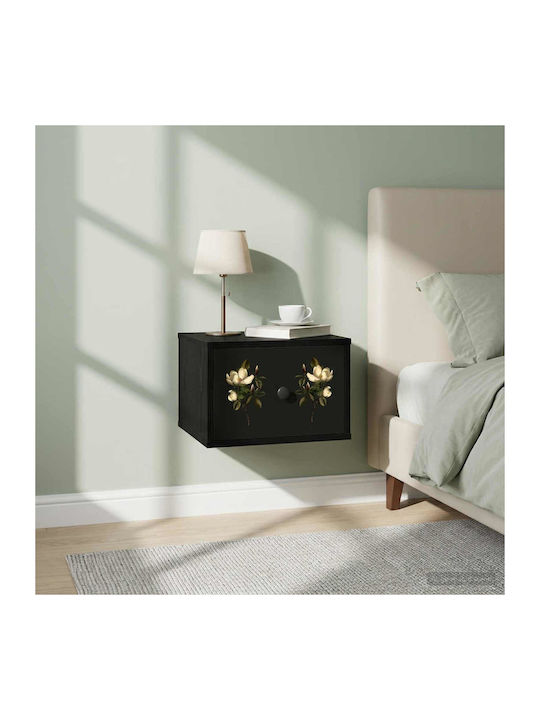 Wooden Black Bedside Tables 2 Pieces 36x33x25cm