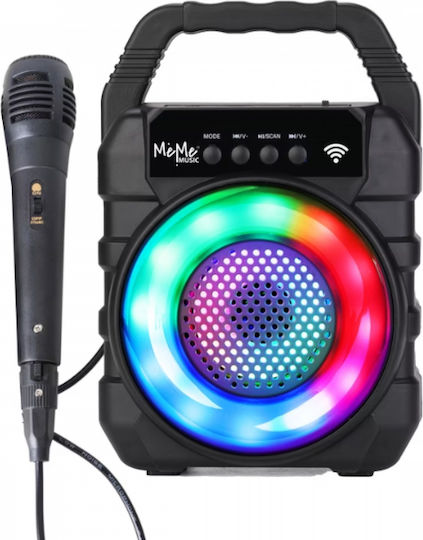 Karaoke-Lautsprecher mit Kabelgebundenem Mikrofon MeMe Music 612510 Schwarz