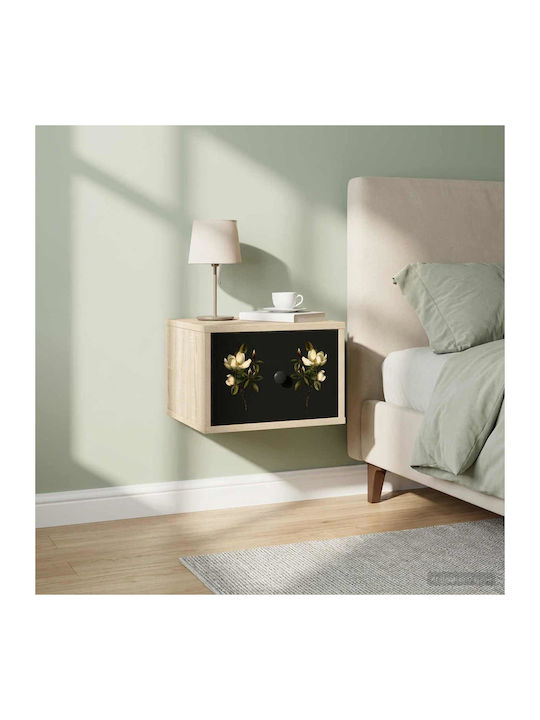 Wooden Beige Bedside Tables 2 Pieces 36x33x25cm