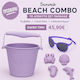 Beach Toys Set with Silicone Accessories Blue