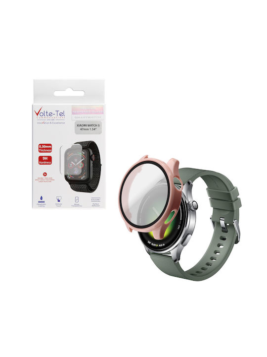 Volte-Tel Edge Cover Πλαστική Θήκη με Τζαμάκι σε χρώμα για Xiaomi Watch 5