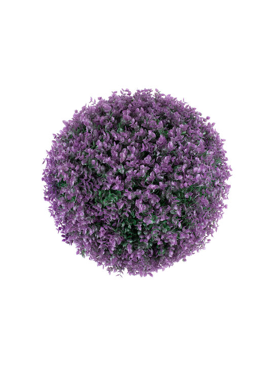 GloboStar 78522 Artificial Synthetic Decorative Plant Shrub Buxus Green Purple Φ46cm
