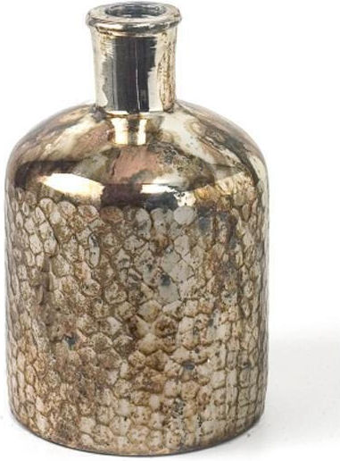Zaros Διακοσμητικό Βάζο Γυάλινο Lizard Ασημί 14xΥ21cm