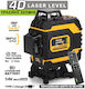 Helix Powerlevel 4D Self-Leveling Line Laser Level Green Beam with Working Range 30m