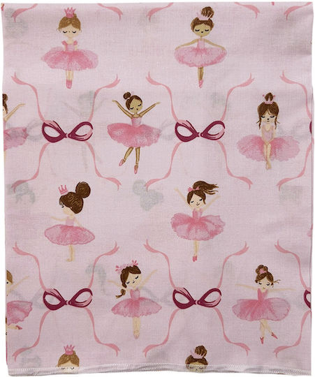 Bunny Bebe Balerină Umărul Burp Cloth Bumbac Roz 80x80cm