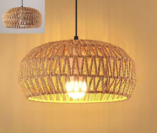 Κρεμαστό Φωτιστικό Boho Πλέγμα με Ντουί E27 32x20εκ.