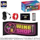 GloboStar Плъзгаща се LED Табела Едностранно Водоустойчива 96x32cm RGB