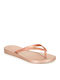 Damen-Flip-Flops - Hausschuhe in Rosa