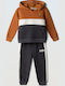 Kids Sweatpants Set Mustard-Charcoal