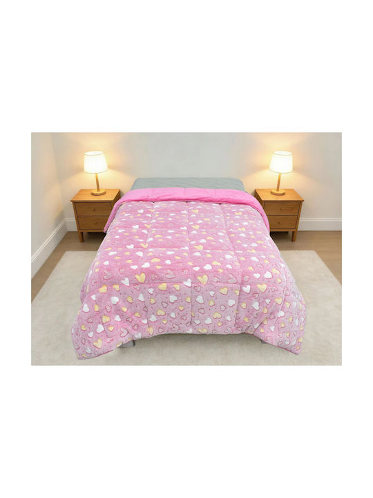 Dimcol Kinderbettdecke Einhorn Rosa 175x225cm