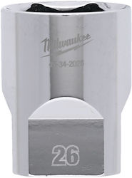 Milwaukee Καρυδάκι με Καρέ Υποδοχής 1/2" Διάμετρος 1/2" / 26